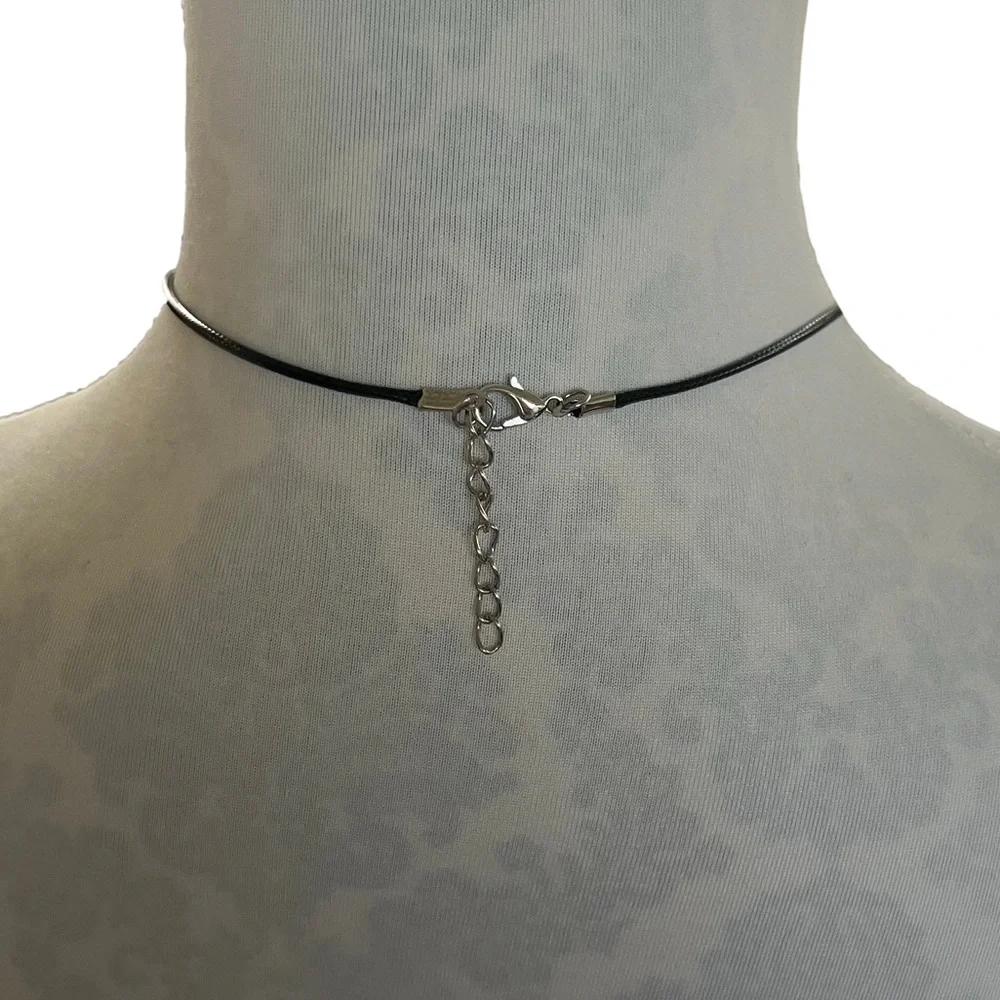 Teardrop Blue/Green Genuine Gemstone Pendant Necklace